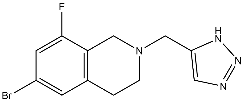 6-Bromo-8-fluoro-1,2,3,4-tetrahydro-2-(1H-1,2,3-triazol-5-ylmethyl)isoquinoline Structure