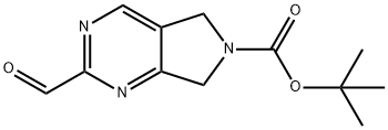 6H-Pyrrolo[3,4-d]pyrimidine-6-carboxylic acid, 2-formyl-5,7-dihydro-, 1,1-dimethylethyl ester Structure