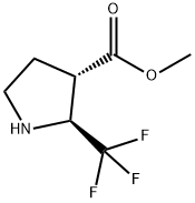 trans-2-Trifluoromethyl-pyrrolidine-3-carboxylic acid methyl ester Structure