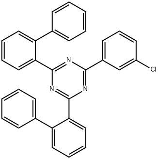 1,3,5-Triazine, 2,4-bis([1,1'-biphenyl]-2-yl)-6-(3-chlorophenyl)- Structure