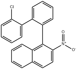 Naphthalene, 1-(2'-chloro[1,1'-biphenyl]-2-yl)-2-nitro- Structure