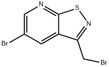 Isothiazolo[5,4-b]pyridine, 5-bromo-3-(bromomethyl)- Structure