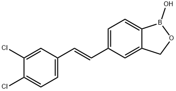 2,1-Benzoxaborole, 5-[(1E)-2-(3,4-dichlorophenyl)ethenyl]-1,3-dihydro-1-hydroxy- Structure