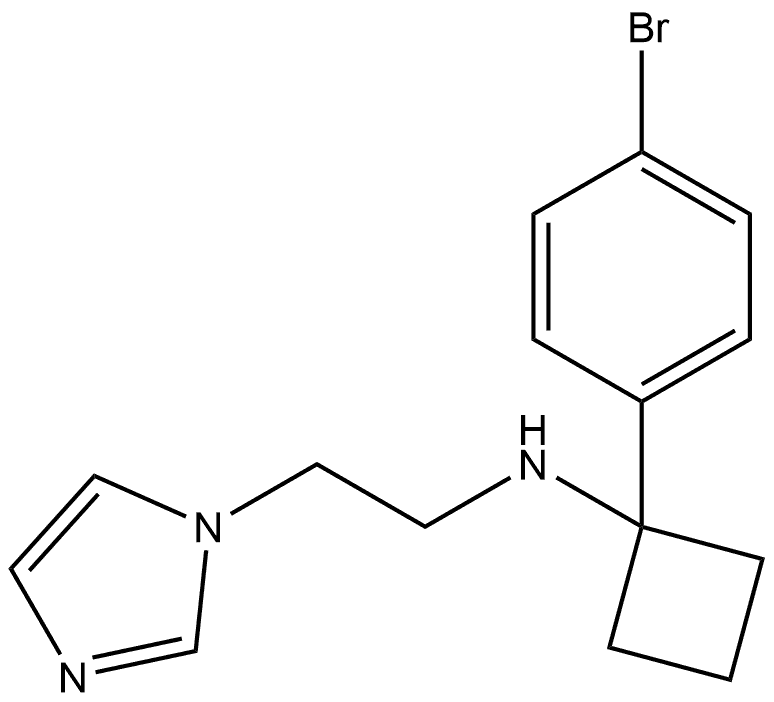 N-1-(4-Bromophenyl)cyclobutyl-1H-imidazole-1-ethanamine Structure