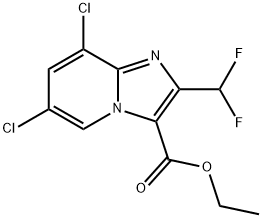 Ethyl 6,8-dichloro-2-(difluoromethyl)imidazo[1,2-a]pyridine-3-carboxylate Structure