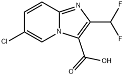 6-Chloro-2-(difluoromethyl)imidazo[1,2-a]pyridine-3-carboxylic acid Structure