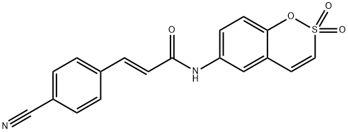 2-Propenamide, 3-(4-cyanophenyl)-N-(2,2-dioxido-1,2-benzoxathiin-6-yl)-, (2E)- Structure