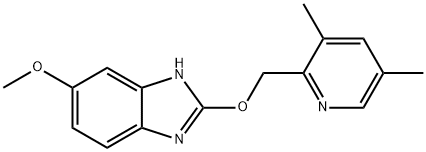 1H-Benzimidazole, 2-[(3,5-dimethyl-2-pyridinyl)methoxy]-6-methoxy- 구조식 이미지