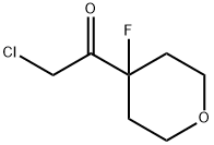 Ethanone, 2-chloro-1-(4-fluorotetrahydro-2H-pyran-4-yl)- Structure