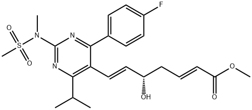 2,6-Heptadienoic acid, 7-[4-(4-fluorophenyl)-6-(1-methylethyl)-2-[methyl(methylsulfonyl)amino]-5-pyrimidinyl]-5-hydroxy-, methyl ester, (2E,5S,6E)- Structure