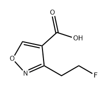 4-Isoxazolecarboxylic acid, 3-(2-fluoroethyl)- Structure