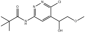 Propanamide, N-[6-chloro-5-(1-hydroxy-2-methoxyethyl)-3-pyridazinyl]-2,2-dimethyl- 구조식 이미지