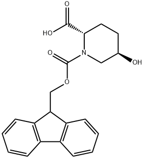 1,2-Piperidinedicarboxylic acid, 5-hydroxy-, 1-(9H-fluoren-9-ylmethyl) ester, (2S,5R)- 구조식 이미지