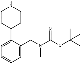 tert-butyl methyl(2-(piperidin-4-yl)benzyl)carbamate 구조식 이미지
