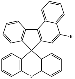 Spiro[7H-benzo[c]fluorene-7,9'-[9H]thioxanthene], 5-bromo- Structure