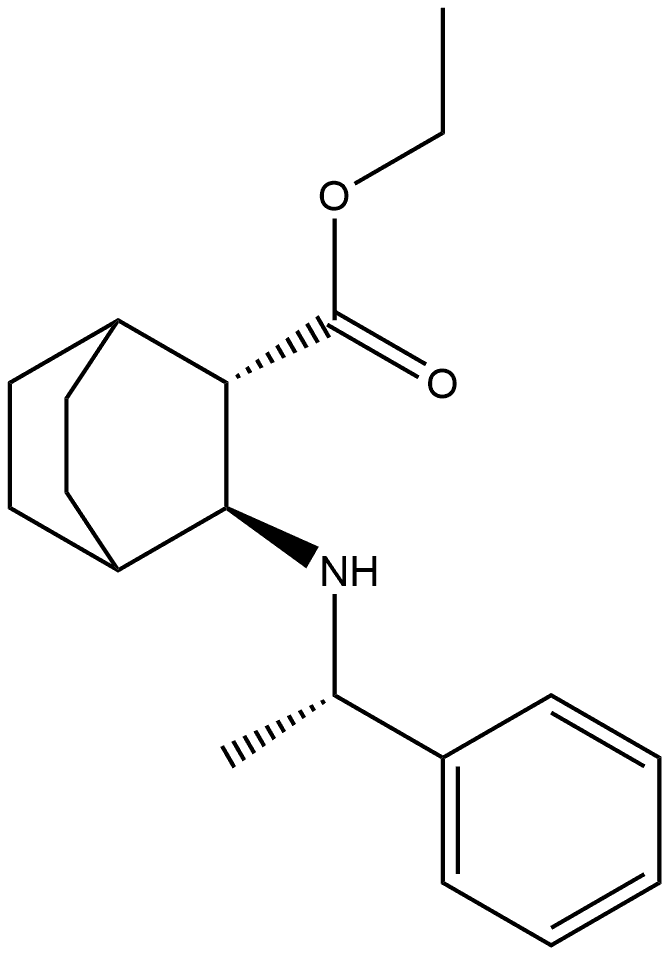 Ethyl (2S,3S)-3-[[(1S)-1-phenylethyl]amino]bicyclo[2.2.2]octane-2-carboxylate Structure