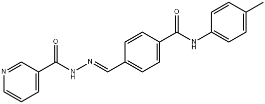 3-Pyridinecarboxylic acid, (2E)-2-[[4-[[(4-methylphenyl)amino]carbonyl]phenyl]methylene]hydrazide Structure