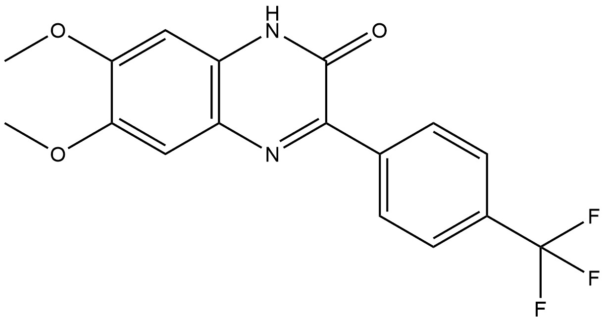 6,7-dimethoxy-3-(4-(trifluoromethyl)phenyl)quinoxalin-2(1H)-one Structure