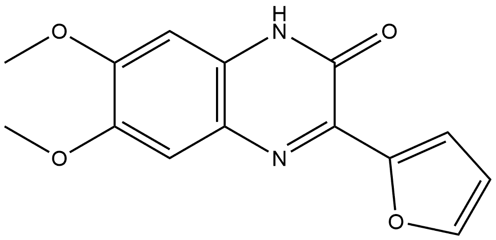 3-(furan-2-yl)-6,7-dimethoxyquinoxalin-2(1H)-one Structure