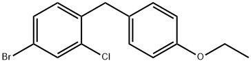 Benzene, 4-bromo-2-chloro-1-[(4-ethoxyphenyl)methyl]- 구조식 이미지