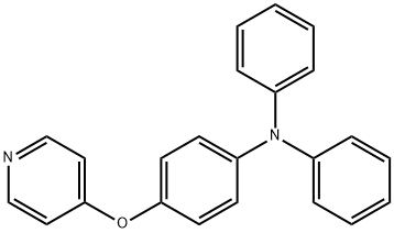 Benzenamine, N,N-diphenyl-4-(4-pyridinyloxy)- Structure