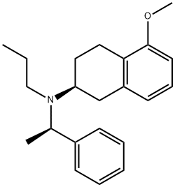 2-Naphthalenamine, 1,2,3,4-tetrahydro-5-methoxy-N-[(1R)-1-phenylethyl]-N-propyl-, (2S)- Structure