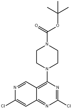 tert-Butyl 4-(2,7-dichloropyrido[4,3-d]pyrimidin-4-yl)piperazine-1-carboxylate Structure