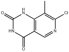 7-Chloro-8-methylpyrido[4,3-d]pyrimidine-2,4(1H,3H)-dione 구조식 이미지