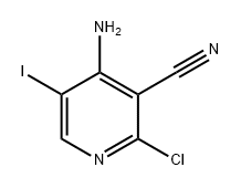3-Pyridinecarbonitrile, 4-amino-2-chloro-5-iodo- Structure