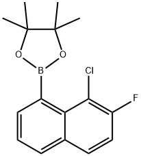 1,3,2-Dioxaborolane, 2-(8-chloro-7-fluoro-1-naphthalenyl)-4,4,5,5-tetramethyl- Structure