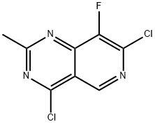 Pyrido[4,3-d]pyrimidine, 4,7-dichloro-8-fluoro-2-methyl- 구조식 이미지