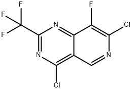 Pyrido[4,3-d]pyrimidine, 4,7-dichloro-8-fluoro-2-(trifluoromethyl)- Structure