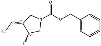 benzyl cis-3-fluoro-4-(hydroxymethyl)pyrrolidine-1-carboxylate Structure