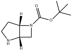 2,6-Diazabicyclo[3.2.0]heptane-6-carboxylic acid, 1,1-dimethylethyl ester, (1S,5S)- Structure