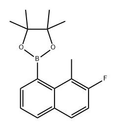 1,3,2-Dioxaborolane, 2-(7-fluoro-8-methyl-1-naphthalenyl)-4,4,5,5-tetramethyl- Structure