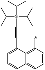 Naphthalene, 1-bromo-8-[2-[tris(1-methylethyl)silyl]ethynyl]- 구조식 이미지