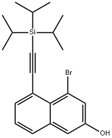 2-Naphthalenol, 4-bromo-5-[2-[tris(1-methylethyl)silyl]ethynyl]- Structure