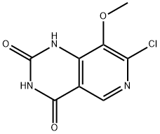 Pyrido[4,3-d]pyrimidine-2,4(1H,3H)-dione, 7-chloro-8-methoxy- Structure