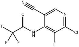 Acetamide, N-(2-chloro-5-cyano-3-fluoro-4-pyridinyl)-2,2,2-trifluoro- Structure