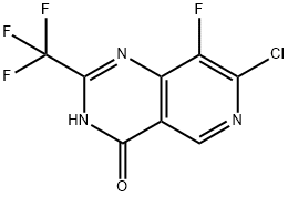 Pyrido[4,3-d]pyrimidin-4(3H)-one, 7-chloro-8-fluoro-2-(trifluoromethyl)- Structure