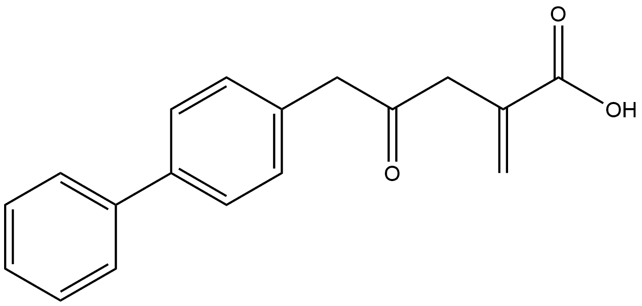 [1,1'-Biphenyl]-4-pentanoic acid, α-methylene-γ-oxo- Structure