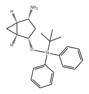 Bicyclo[3.1.0]hexan-2-amine, 4-[[(1,1-dimethylethyl)diphenylsilyl]oxy]-, (1R,2R,4S,5S)- Structure