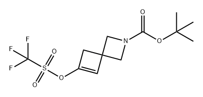 2-Azaspiro[3.3]hept-5-ene-2-carboxylic acid, 6-[[(trifluoromethyl)sulfonyl]oxy]-, 1,1-dimethylethyl ester 구조식 이미지