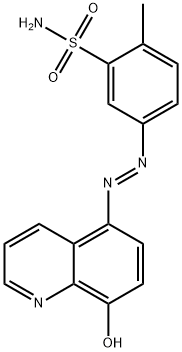 Benzenesulfonamide, 5-[(1E)-2-(8-hydroxy-5-quinolinyl)diazenyl]-2-methyl- Structure