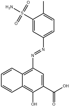 2-Naphthalenecarboxylic acid, 4-[(1E)-2-[3-(aminosulfonyl)-4-methylphenyl]diazenyl]-1-hydroxy- Structure