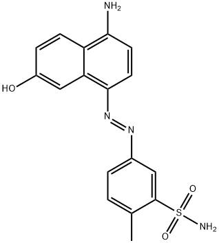 Benzenesulfonamide, 5-[(1E)-2-(4-amino-7-hydroxy-1-naphthalenyl)diazenyl]-2-methyl- Structure