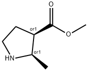 cis-2-Methyl-pyrrolidine-3-carboxylic acid methyl ester Structure