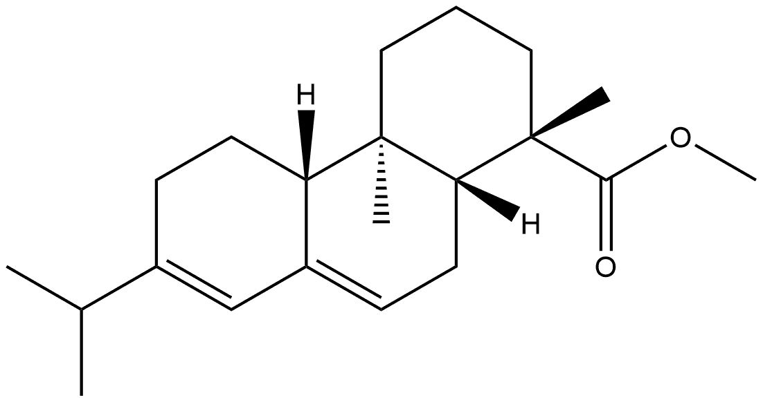 1-Phenanthrenecarboxylic acid, 1,2,3,4,4a,4b,5,6,10,10a-decahydro-1,4a-dimethyl-7-(1-methylethyl)-, methyl ester, [1S-(1α,4aα,4bβ,10aβ)]- (9CI) Structure