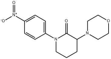 2-Piperidinone, 3-(4-morpholinyl)-1-(4-nitrophenyl)- 구조식 이미지