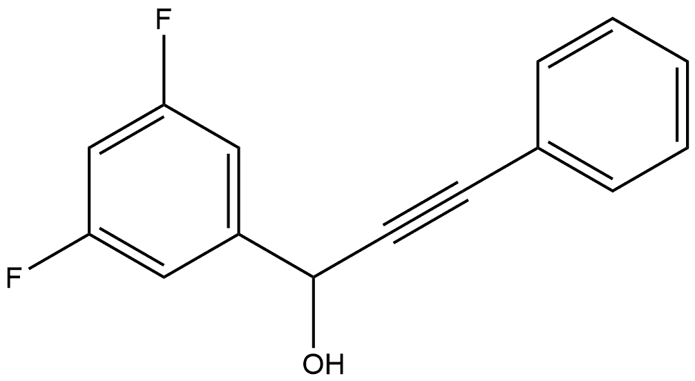 3,5-Difluoro-α-(2-phenylethynyl)benzenemethanol Structure